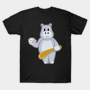 Hippo Baseball Baseball bat T-Shirt